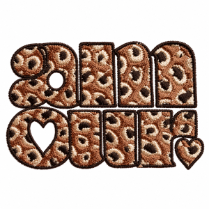Broderie – Amour – version léopard